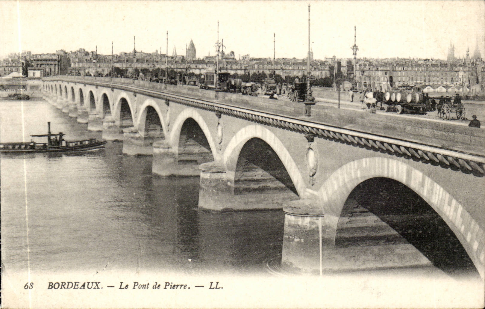 Bordeaux - the Bridge of Pierre - CPA