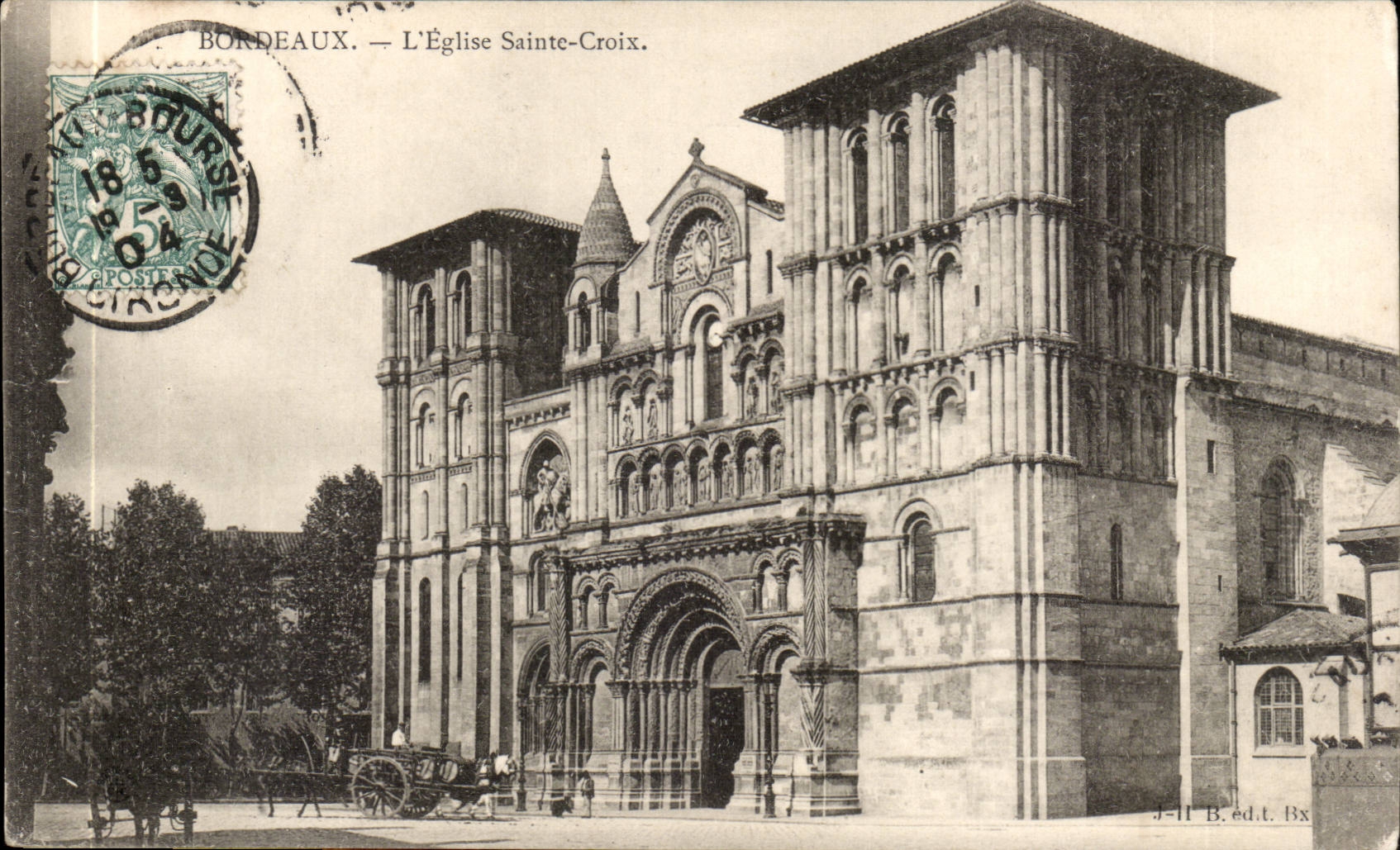 Bordeaux - the Church Sainte Cross - CPA