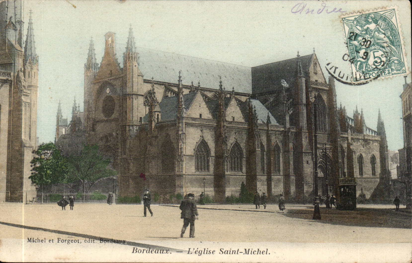 Bordeaux - the Church Saint Michel - CPA