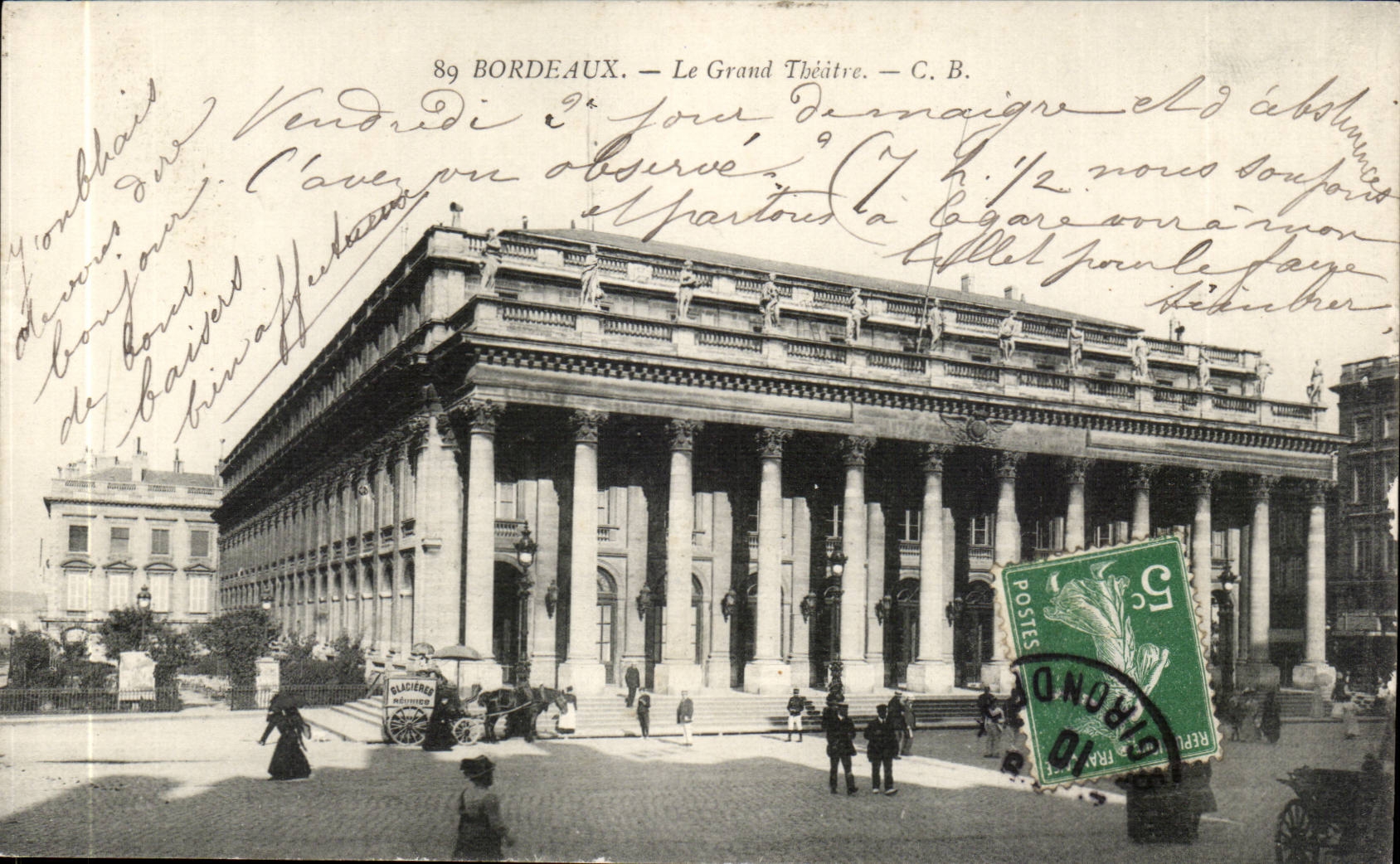 Bordeaux - the Large Theater - CPA