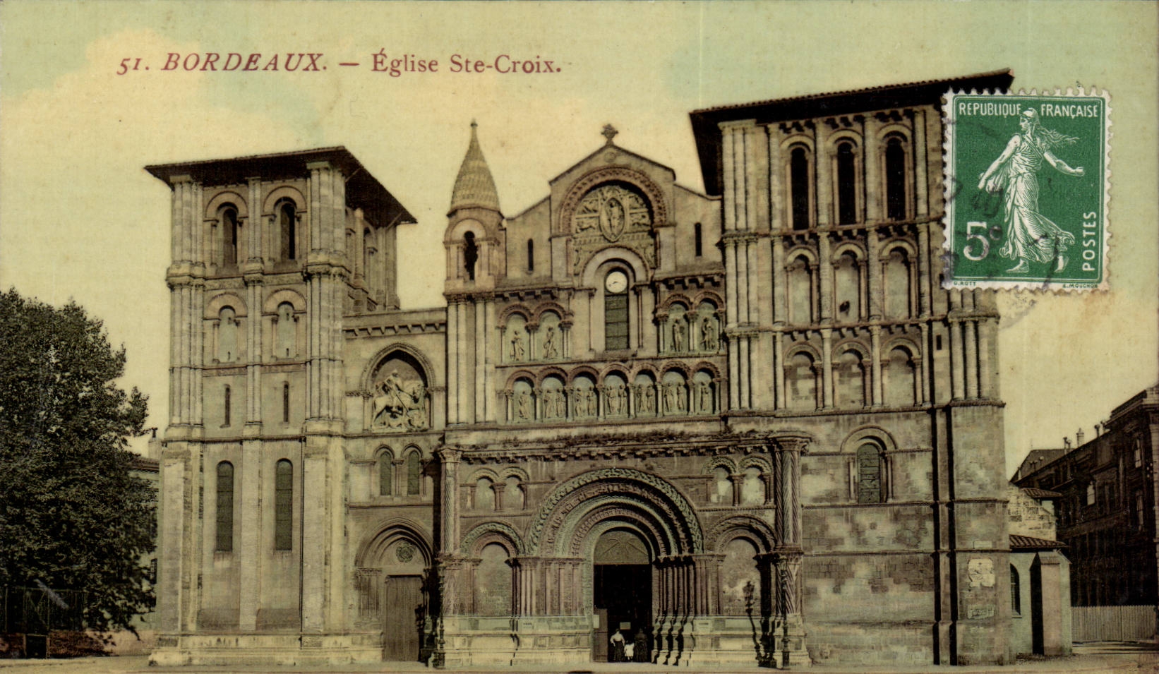 Bordeaux - the Church Sainte Cross - CPA