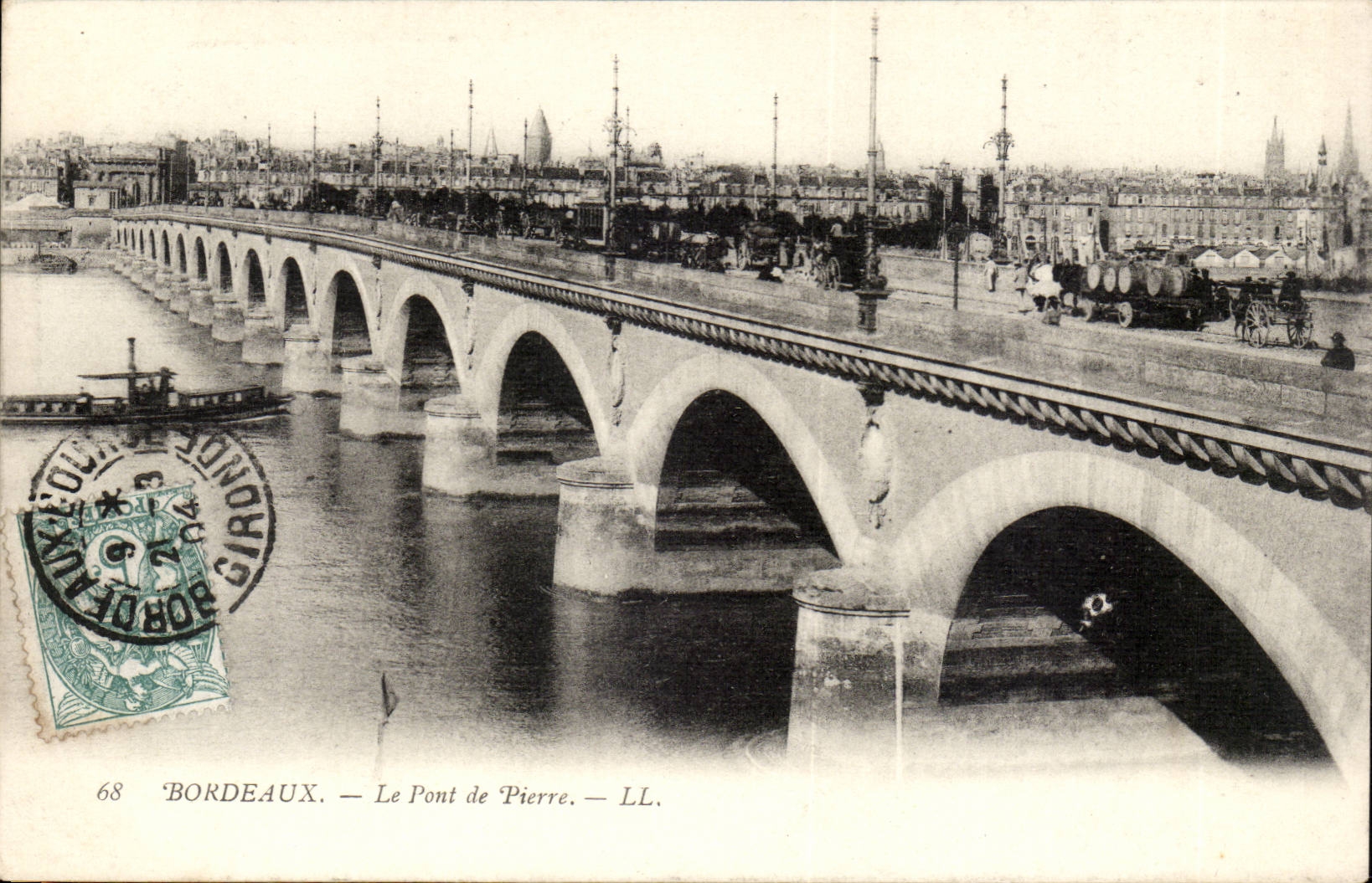 Bordeaux - the Bridge of Pierre - CPA