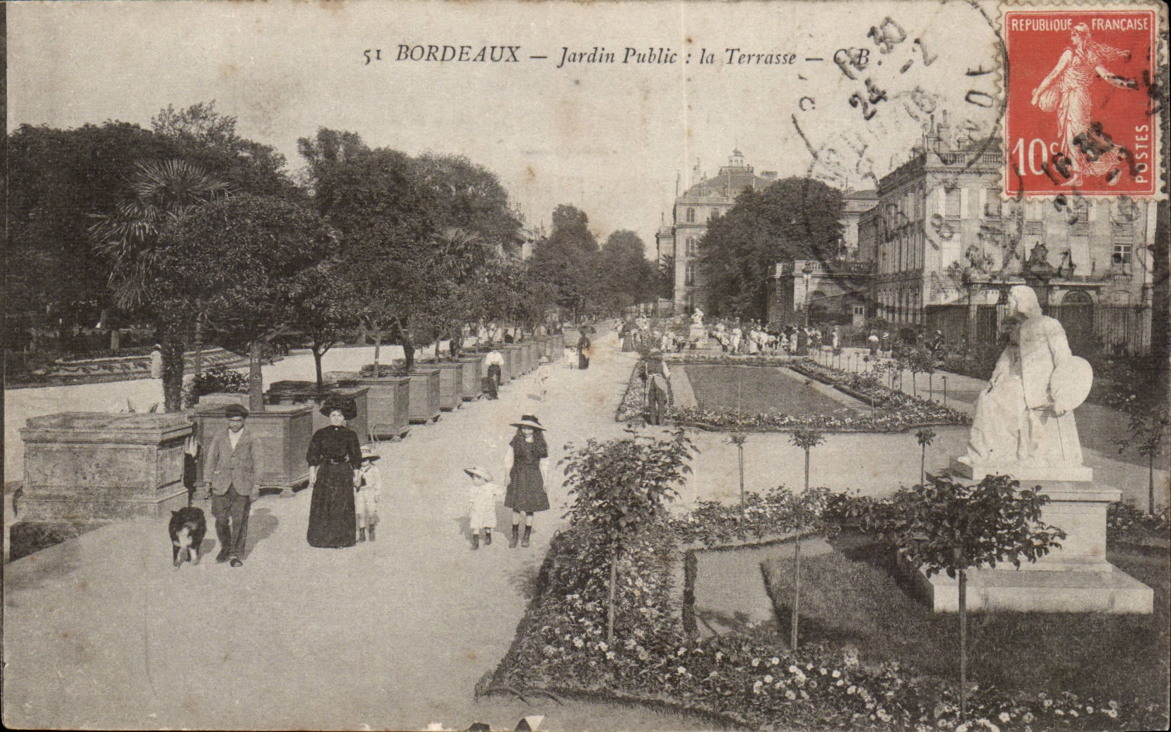 Bordeaux - Public garden the Terrace - CPA