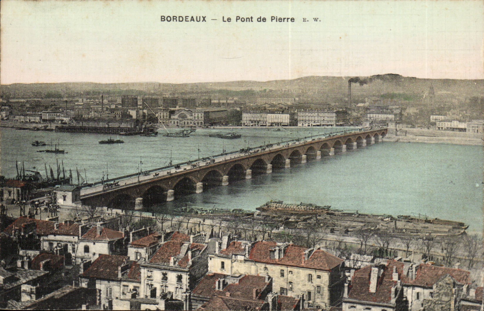 Bordeaux - the Bridge of Pierre - CPA