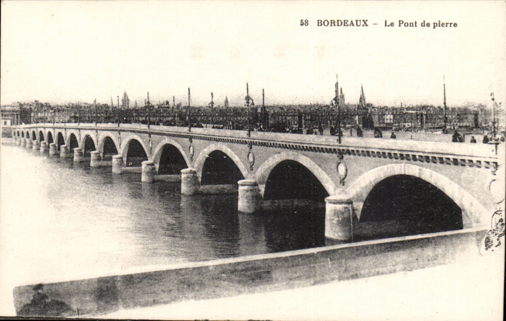 Bordeaux - the Bridge of Pierre - CPA