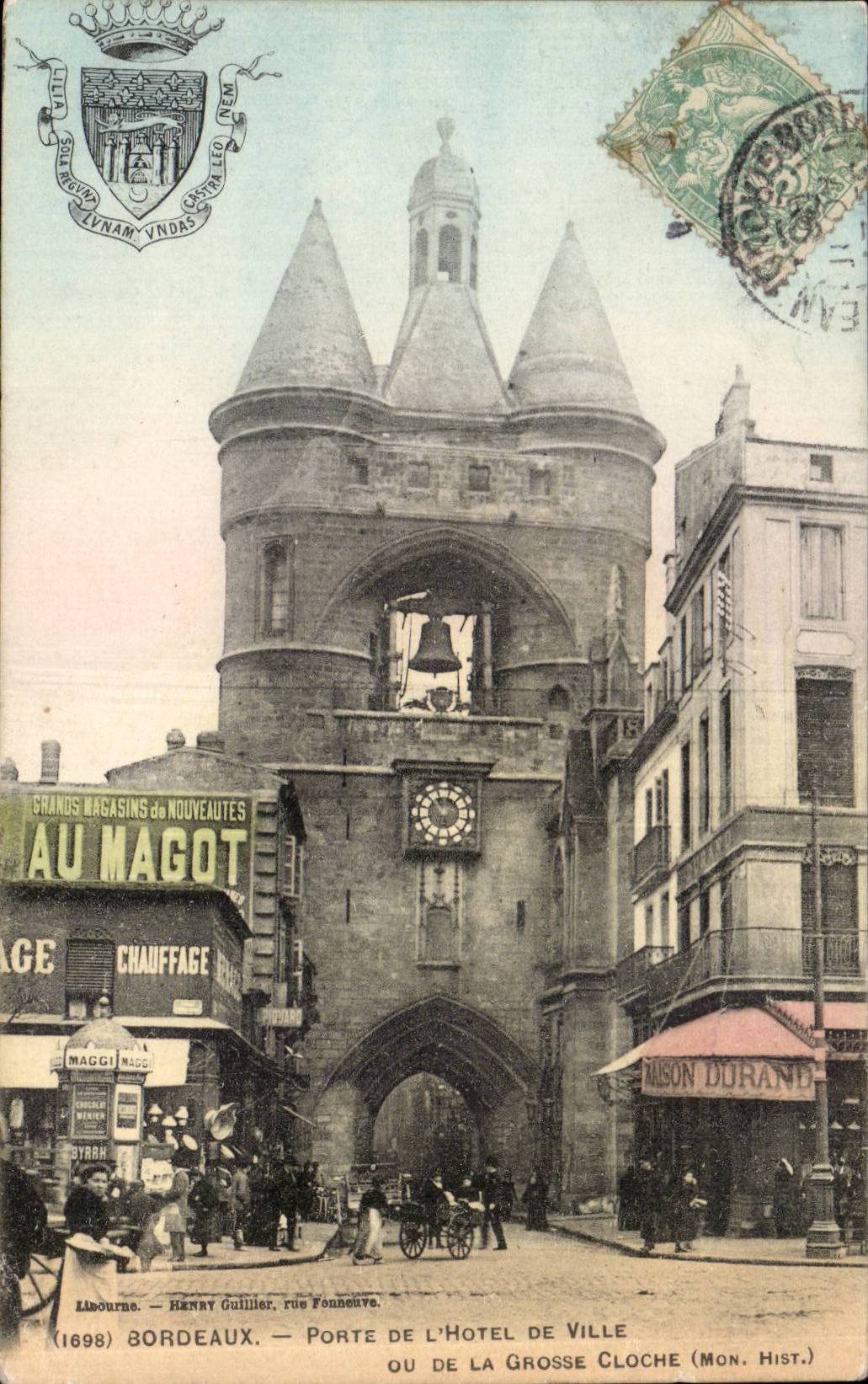 Bordeaux - Gate of the Town hall or the Large Bell - CPA