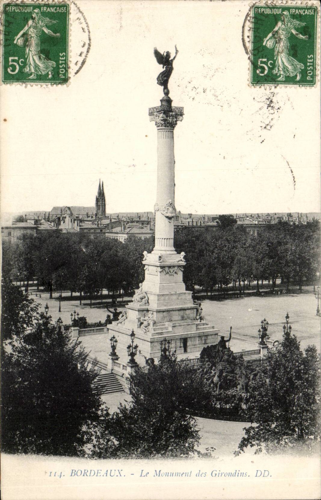 Bordeaux - the Monument of the Of Gironde ones - CPA