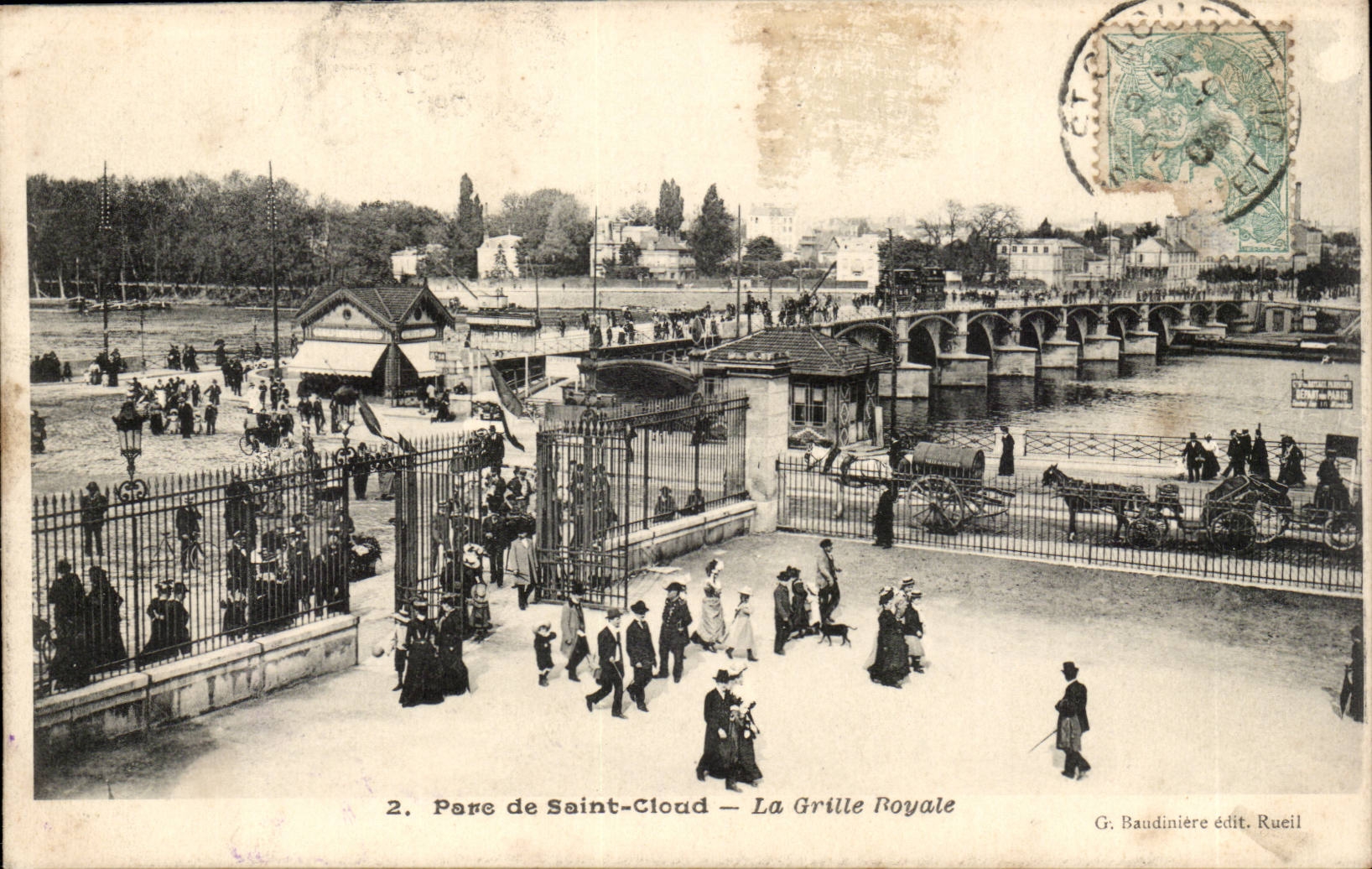 Park of Saint Cloud CPA the royal grid