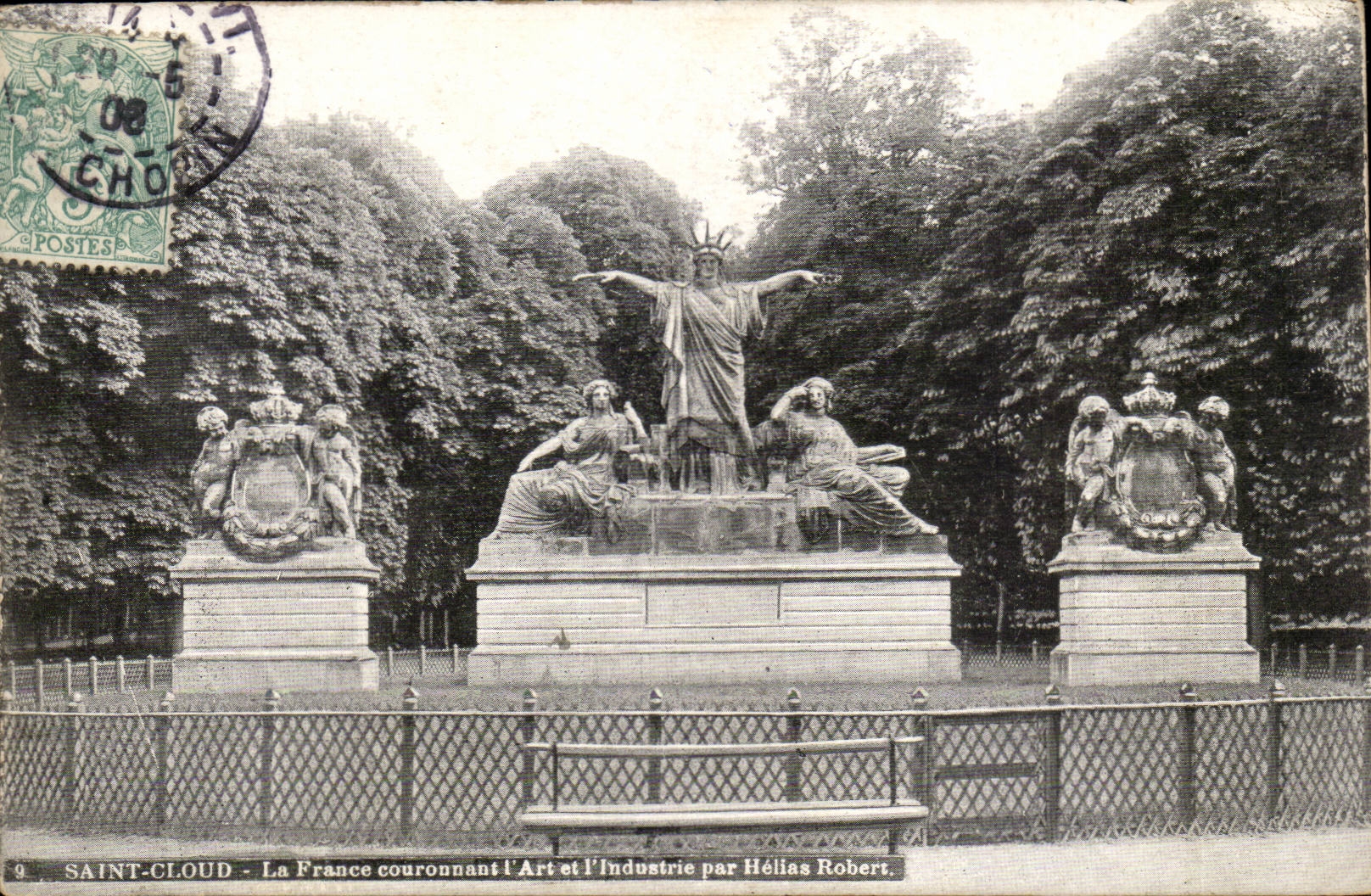 Saint Cloud CPA Farnce crowning art and industry by Helias Robert