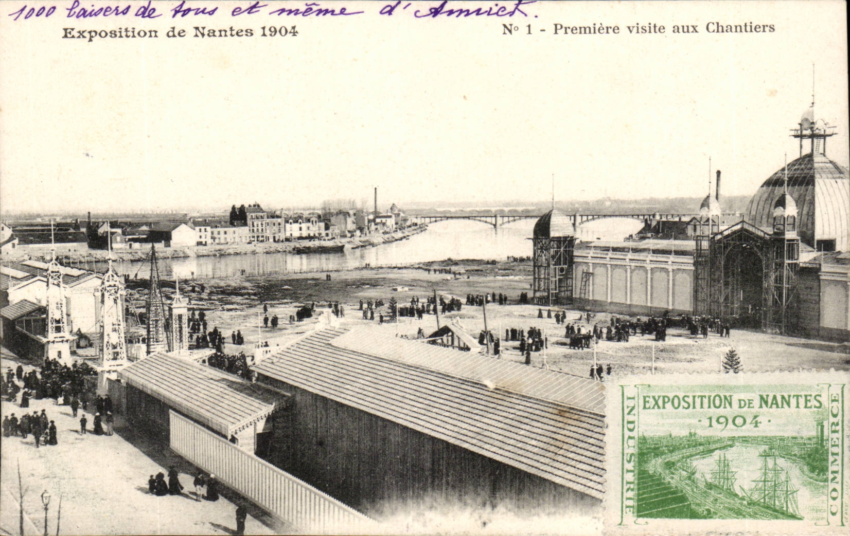 Nantes CPA Fair of Nantes 1904 First visit with the building sites (with label)