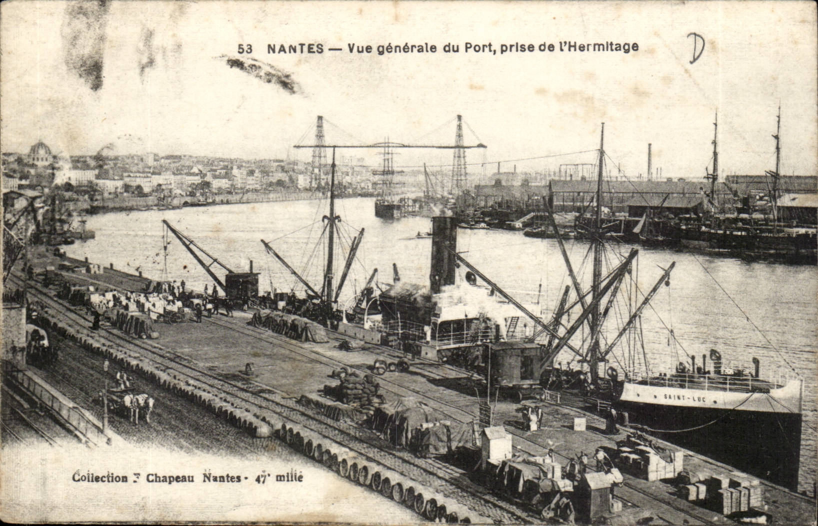 Nantes CPA View of the port taken of the hermitage