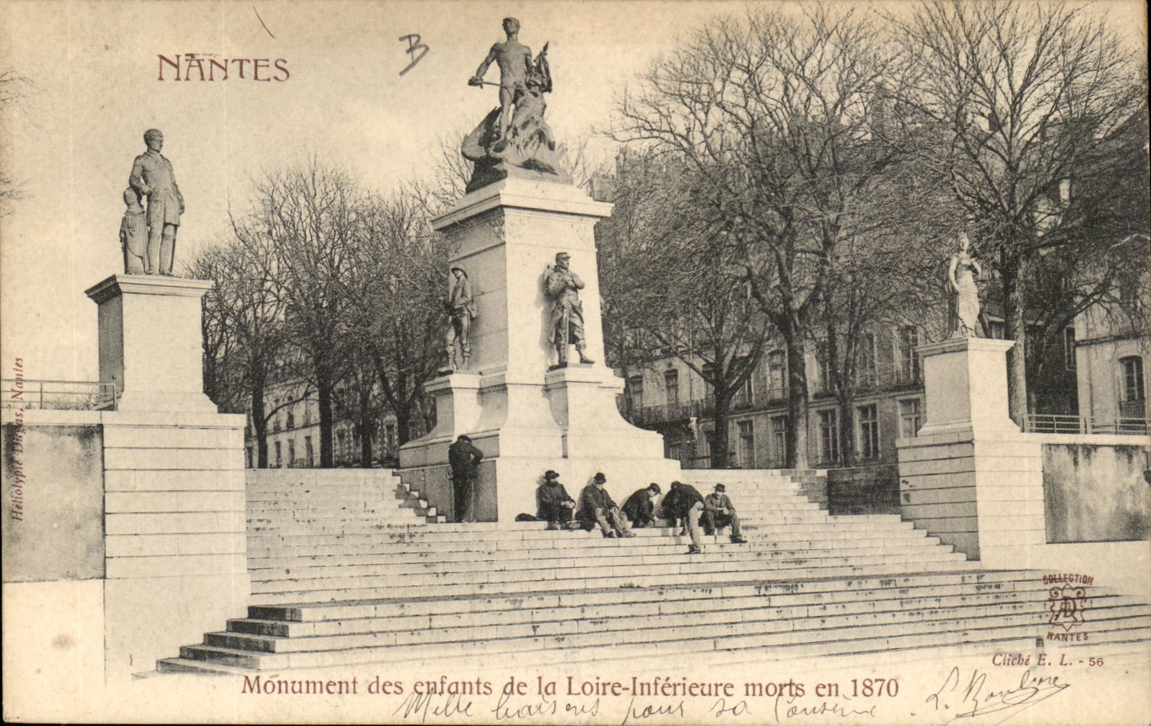 Nantes CPA Monument of the children of the lower Loire died in 1870