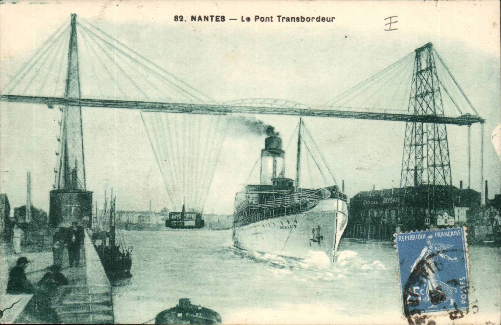 Nantes CPA the transporter bridge (boat)