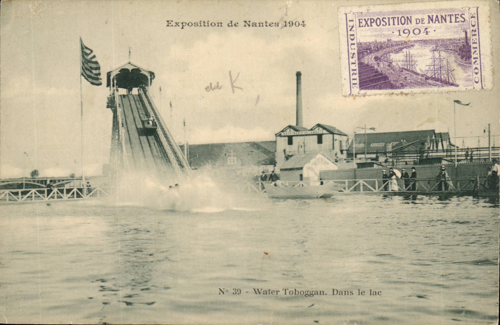 Nantes CPA Fair of Nantes 1904 Toilets toboggan In the lake