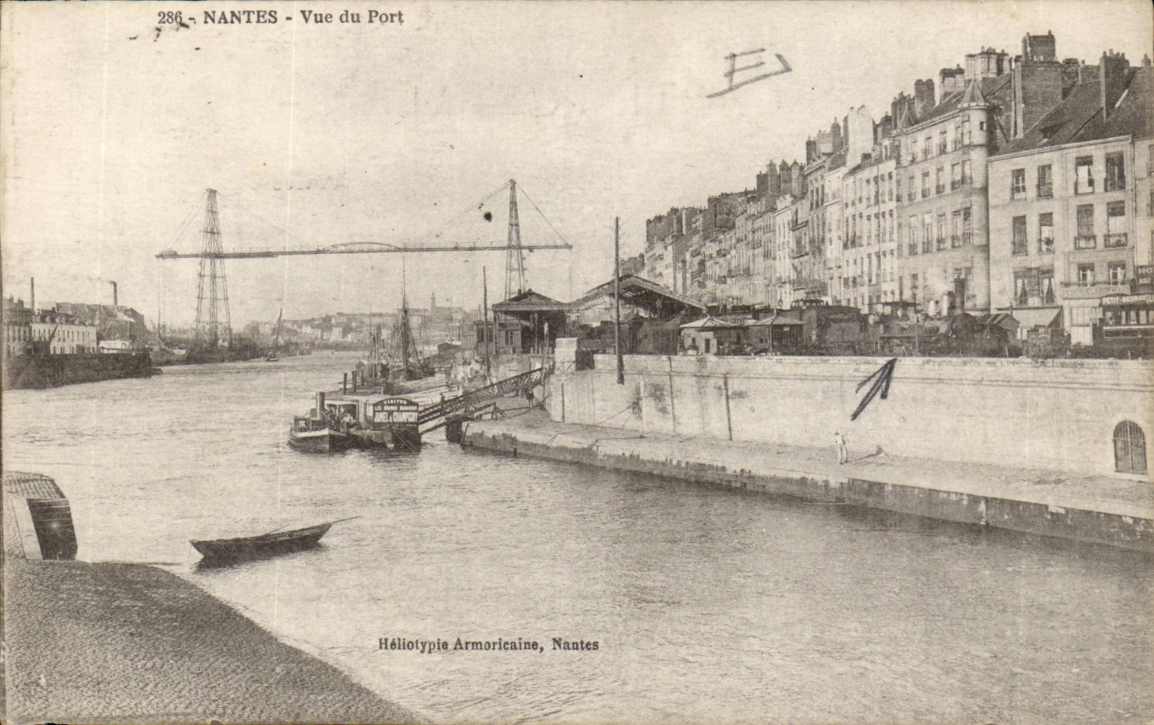 Nantes CPA Seen of the port (train)