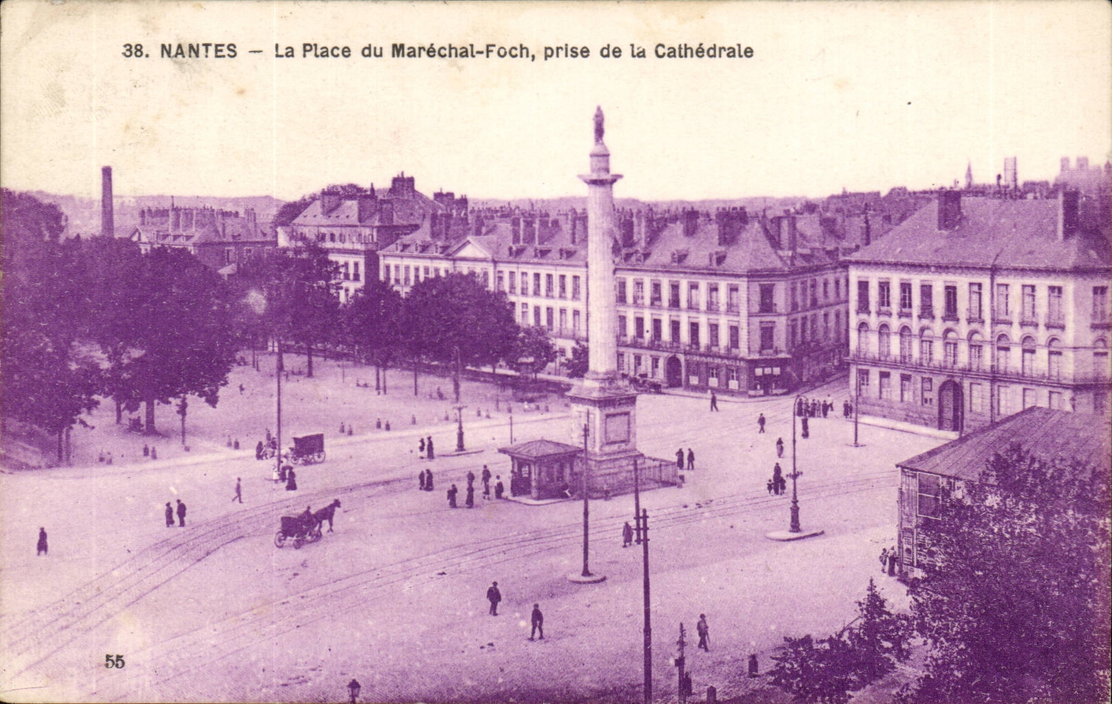 Orte Nantes-CPA des Foch ordnen genommen von der Kathedrale