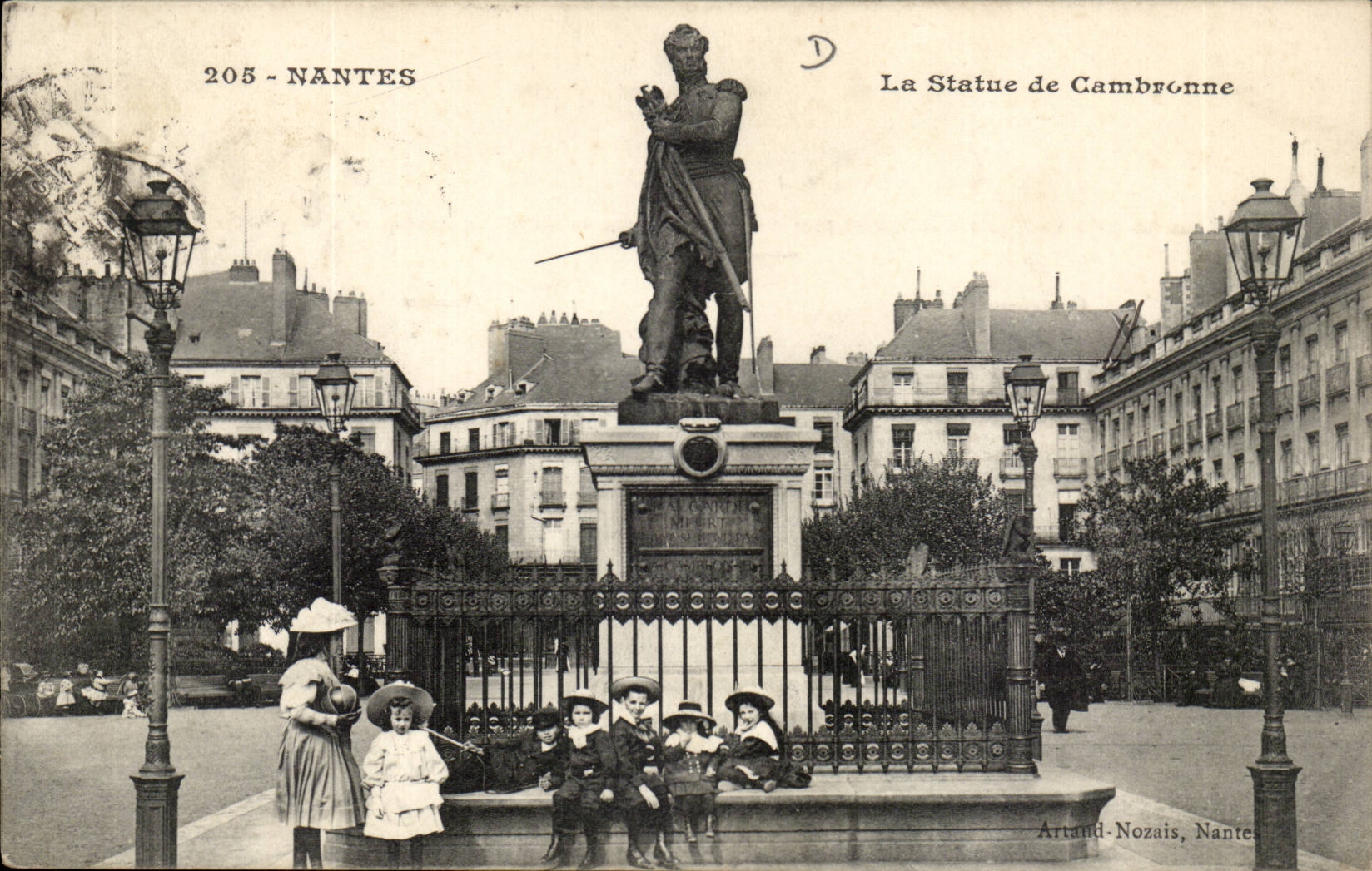 Statue Nantes-CPA von Cambronne