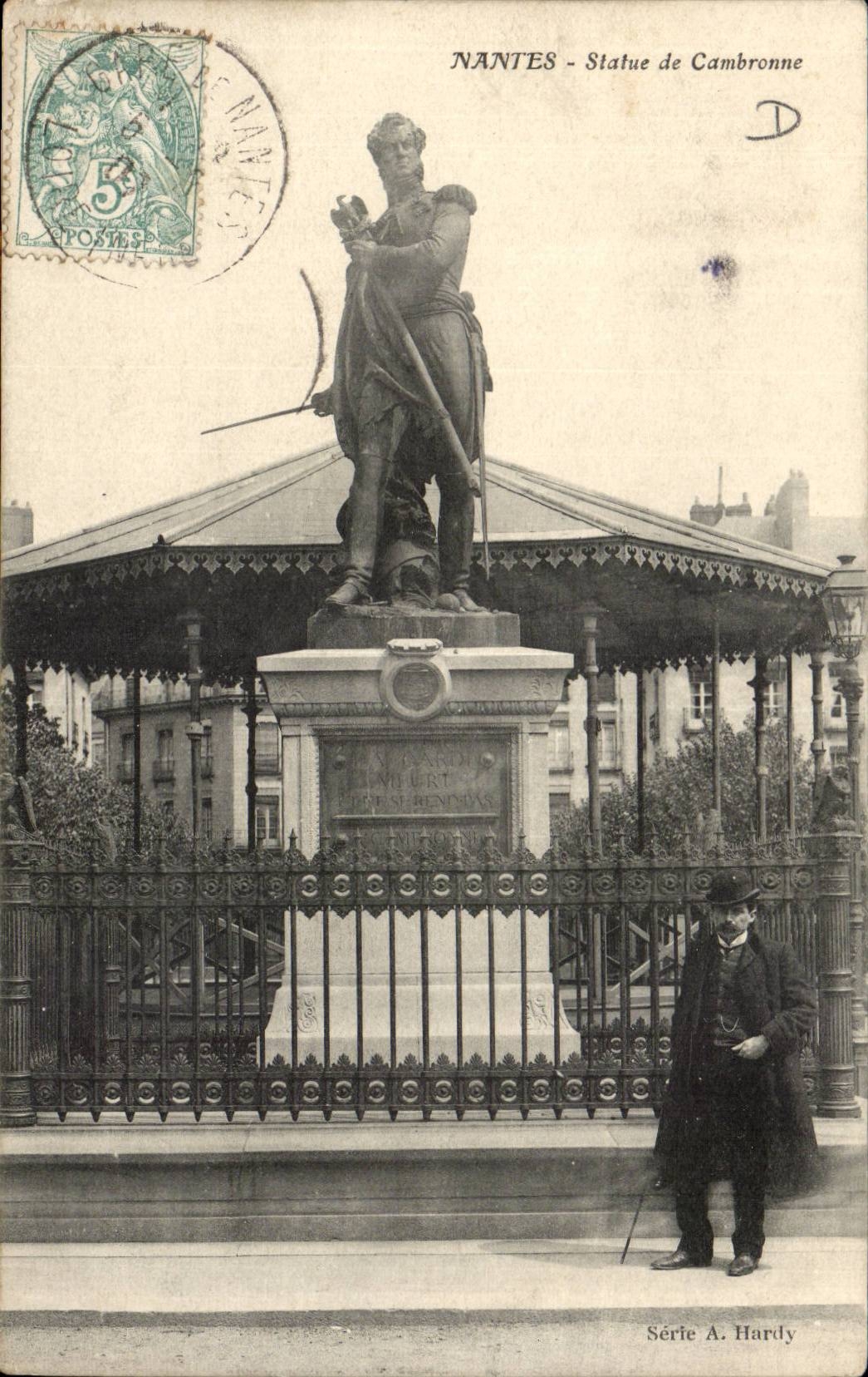 Statue Nantes-CPA von Cambronne