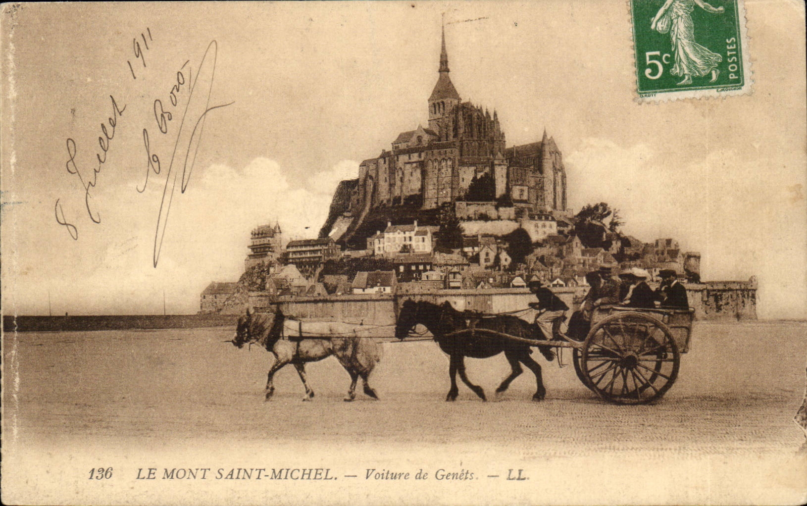 Holy mount Michel CPA Conveys Brooms (horses carriole)