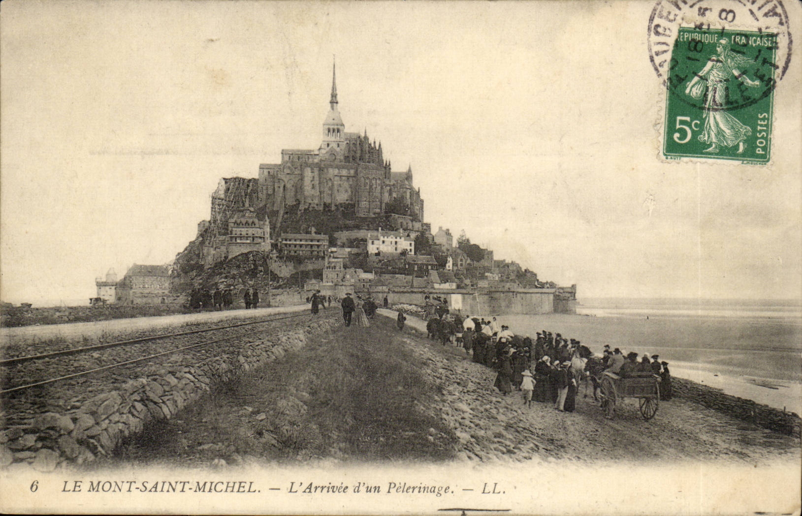 Holy mount Michel CPA L arrived D a pilgrimage