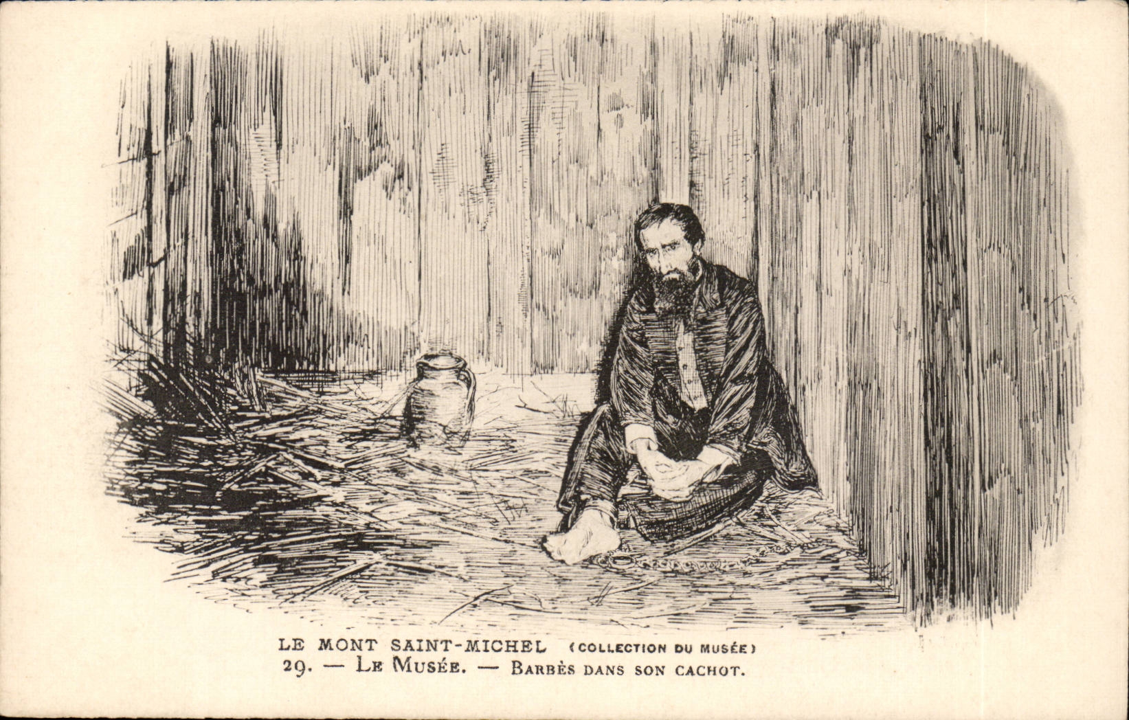 Holy mount Michel CPA the museum Barbs in its dungeon