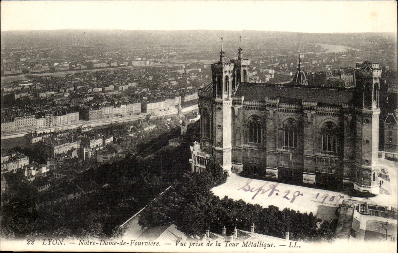 Lyon CPA Our Lady of Fourviere Seen from of the Metal Tower