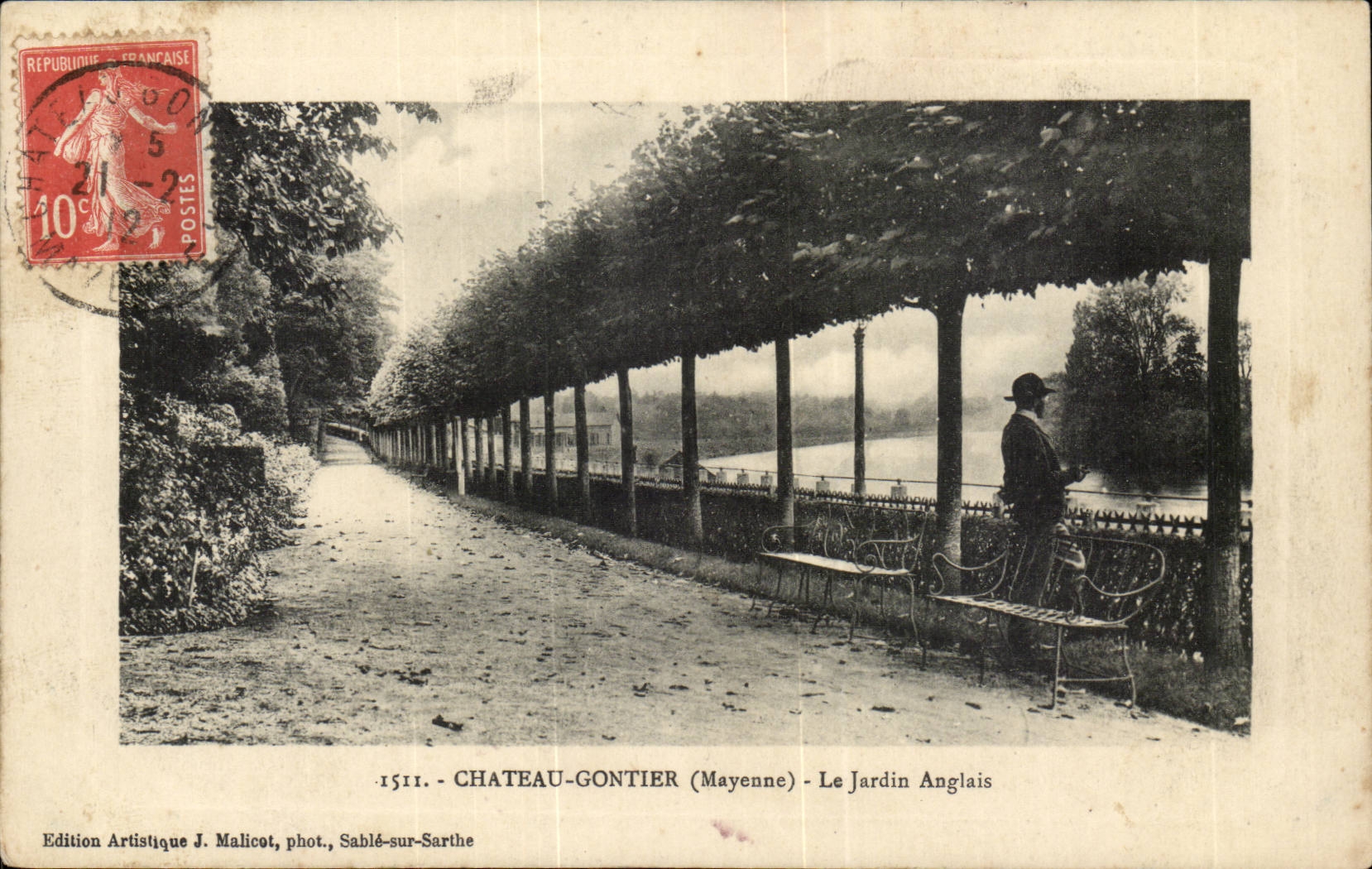 CPA Gontier Castle the English garden