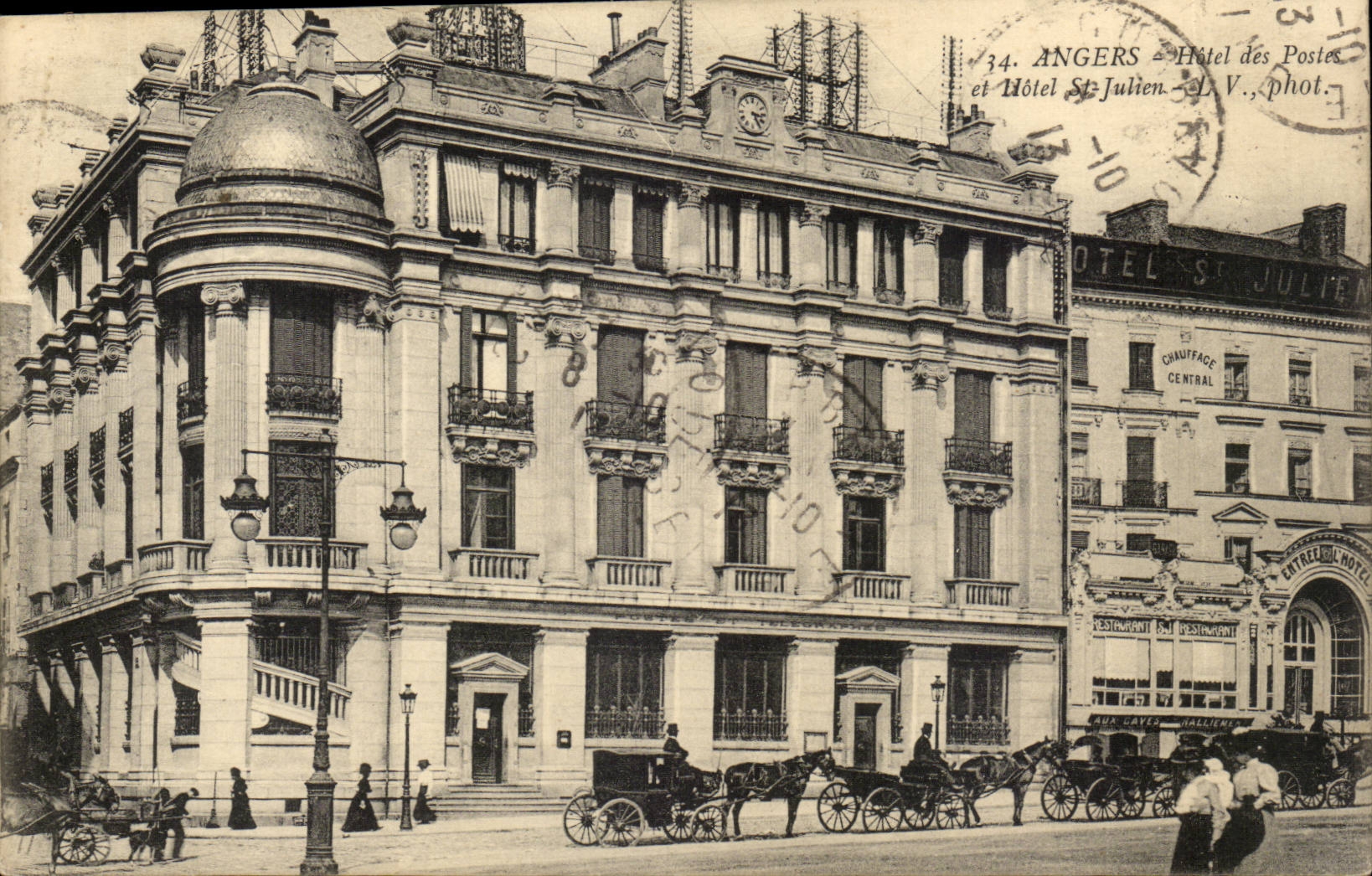 Angers CPA Post office building and hotel St Julien