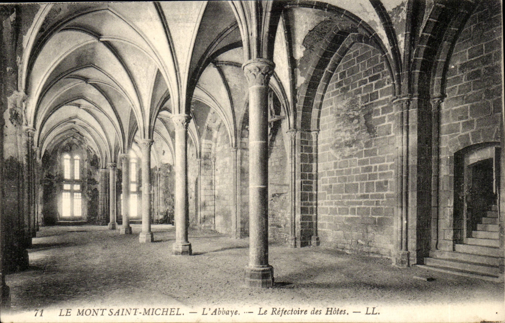 Mont Saint Michel CPA the abbey the refectory of the hosts