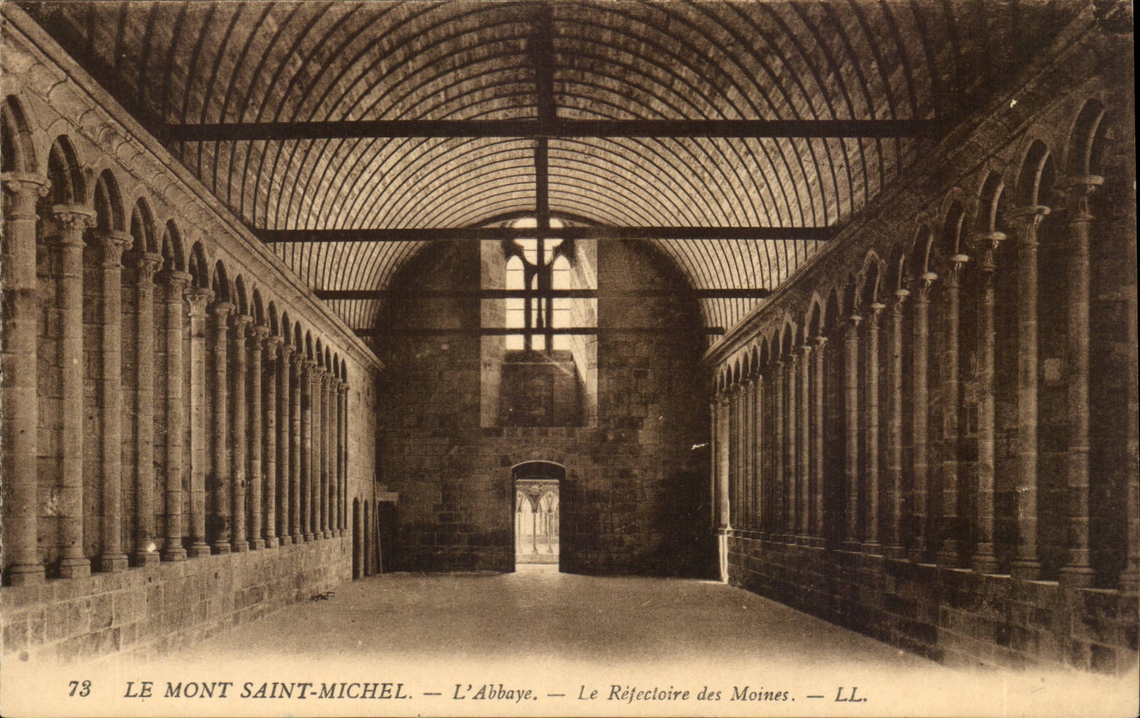 Mont Saint Michel CPA the abbey the refectory of the monks