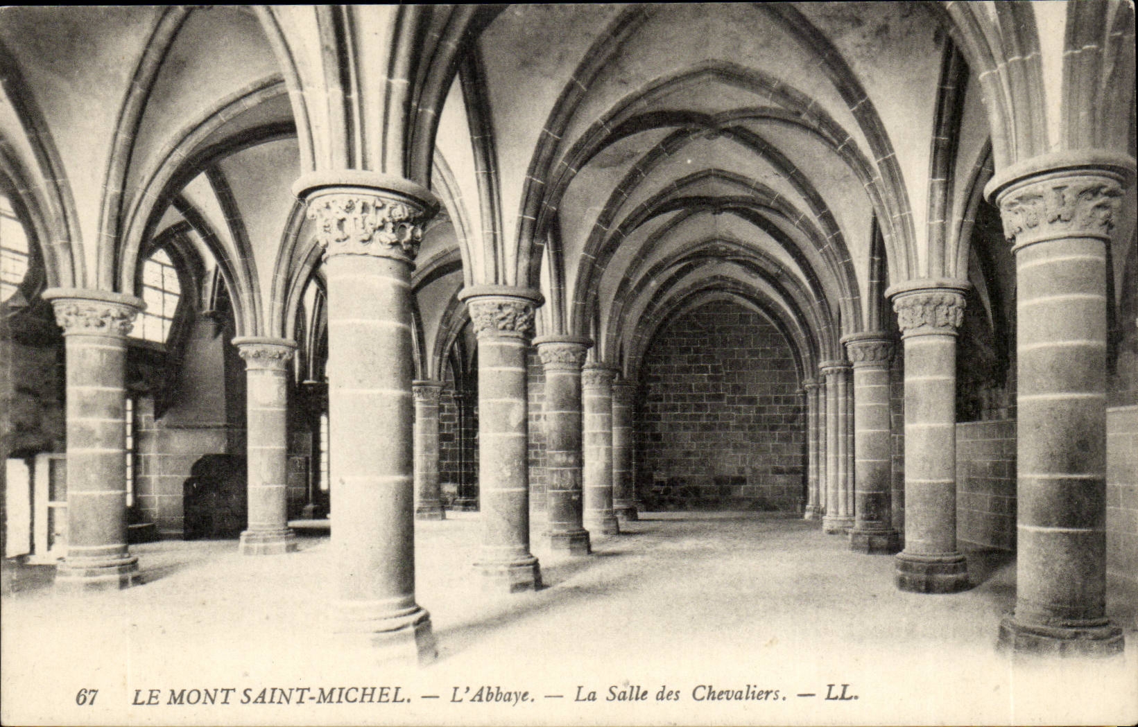 Mont Saint Michel CPA the abbey the room of the knights