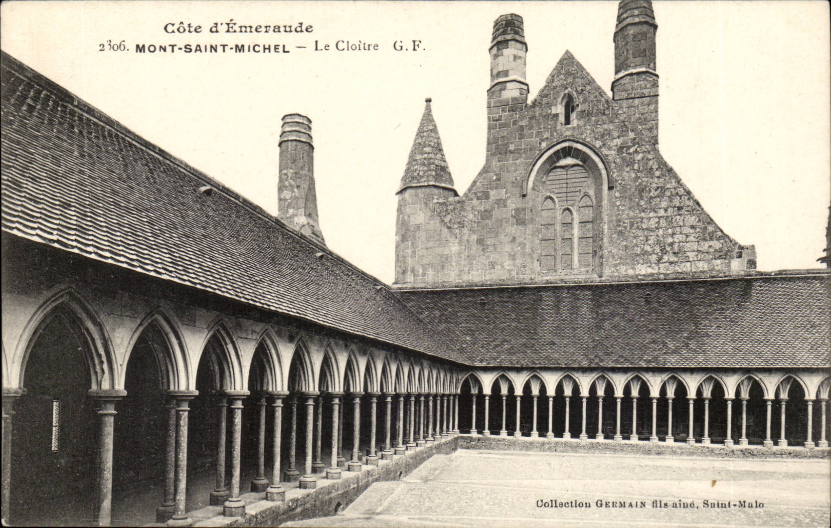 Mont Saint Michel CPA the cloister