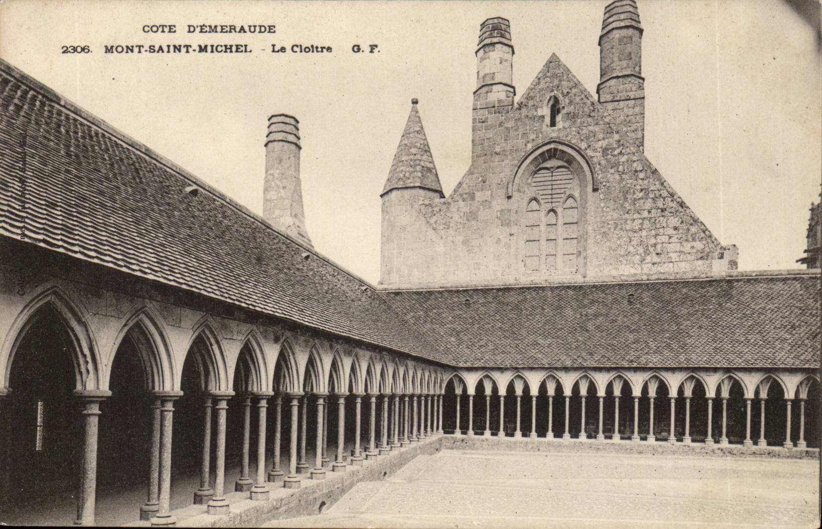 Mont Saint Michel CPA the cloister