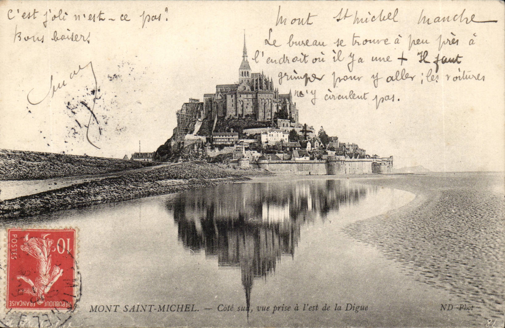 Mont Saint Michel CPA southern Cote seen from has L is dam