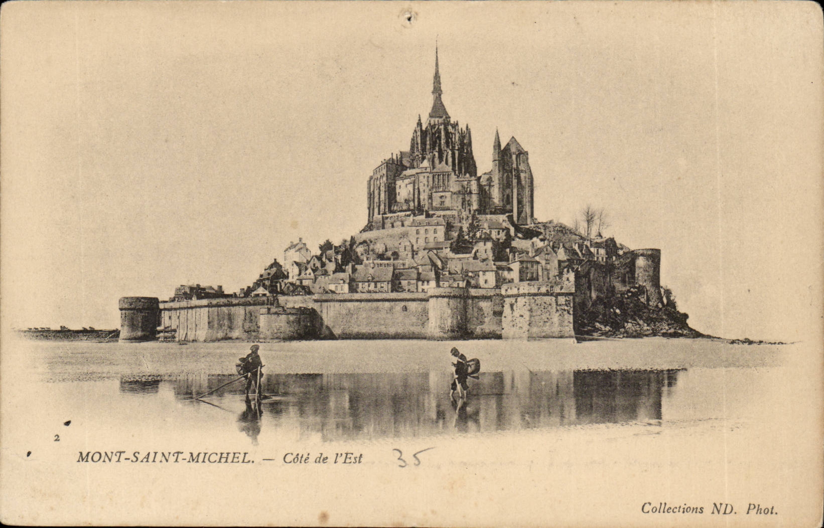 Mont Saint Michel CPA Cote L is (sinning)