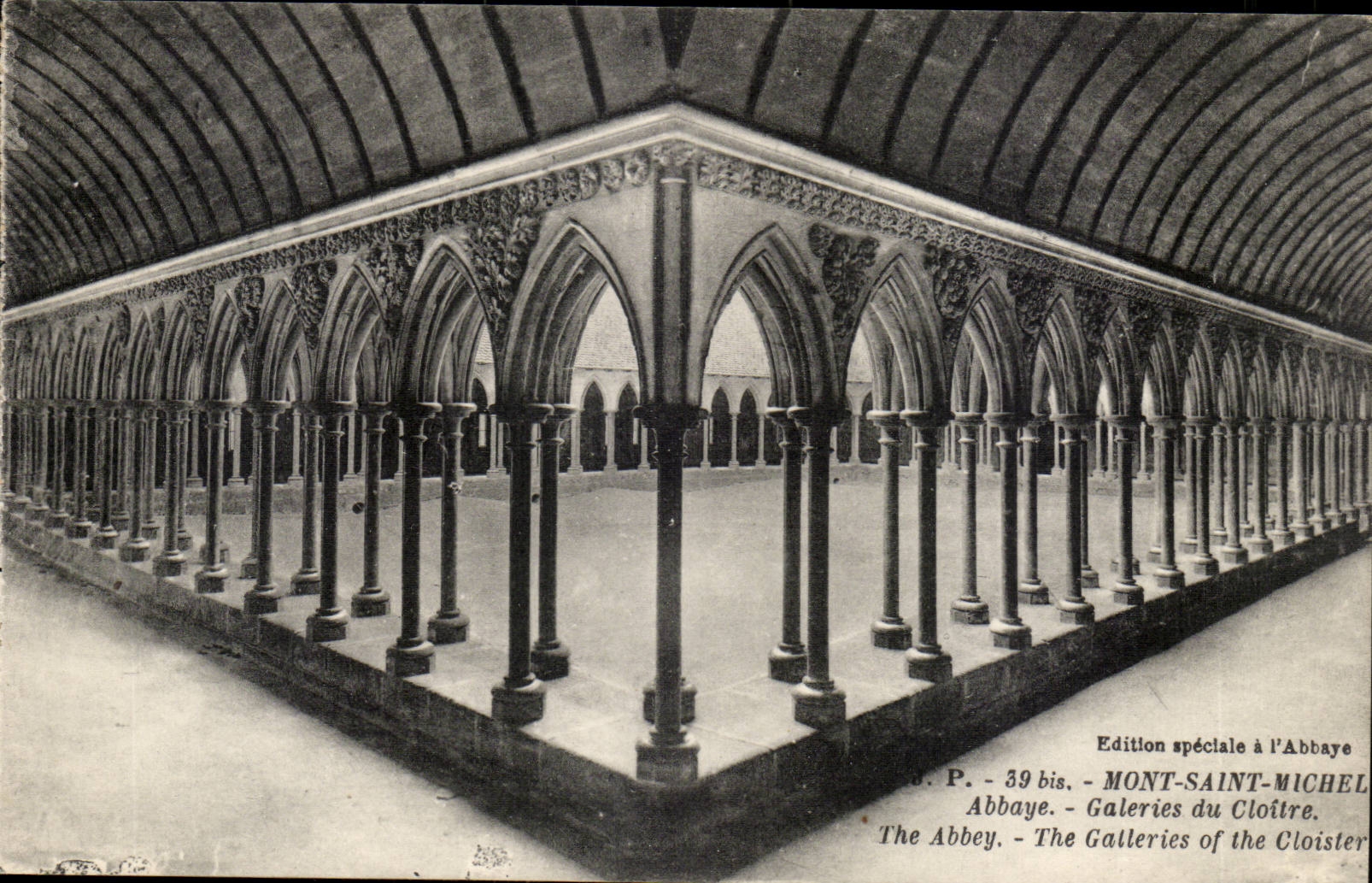 Mont Saint Michel CPA Galleries Abbey of the cloister