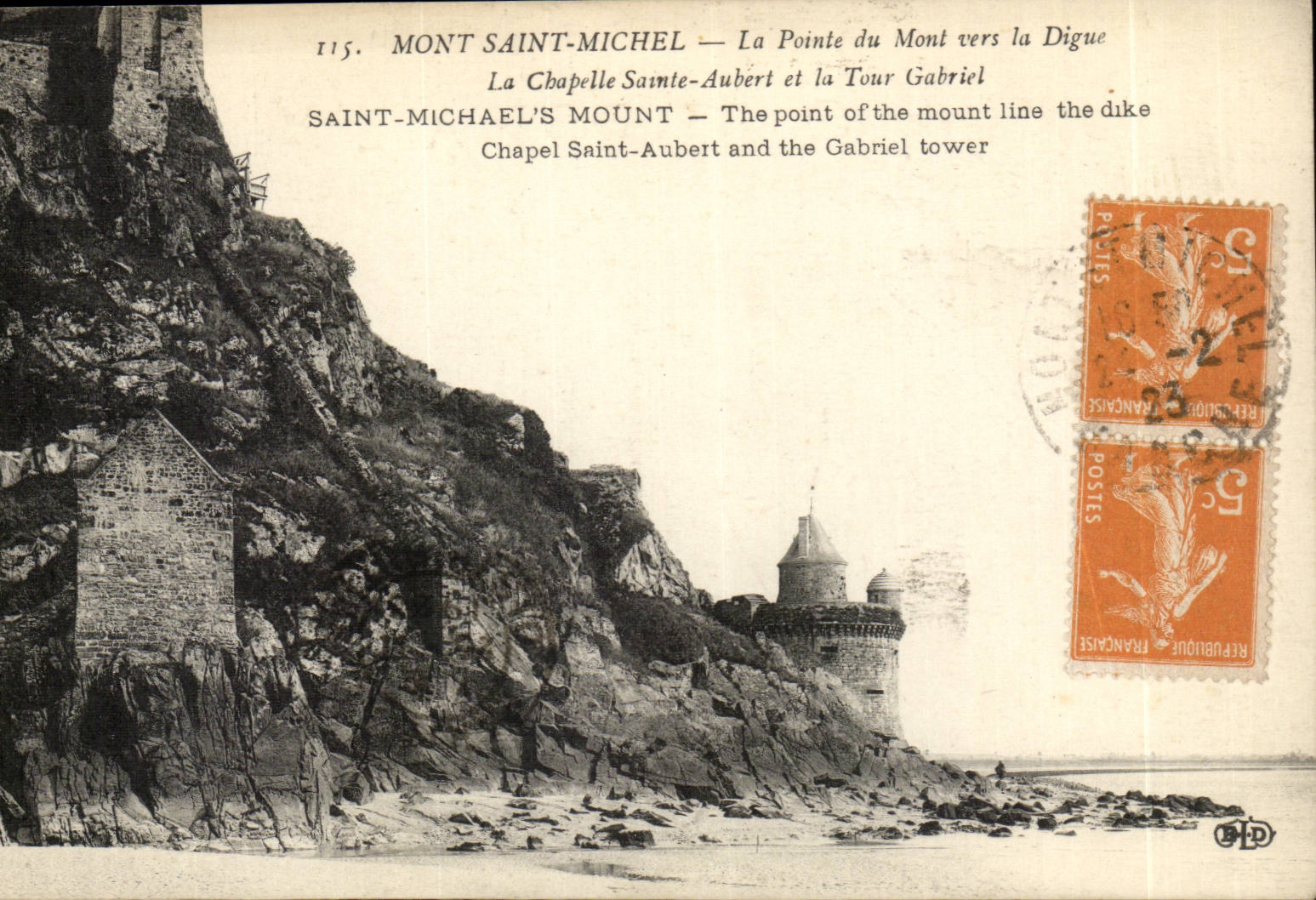 Mont Saint Michel CPA the point of the Mount towards the dam