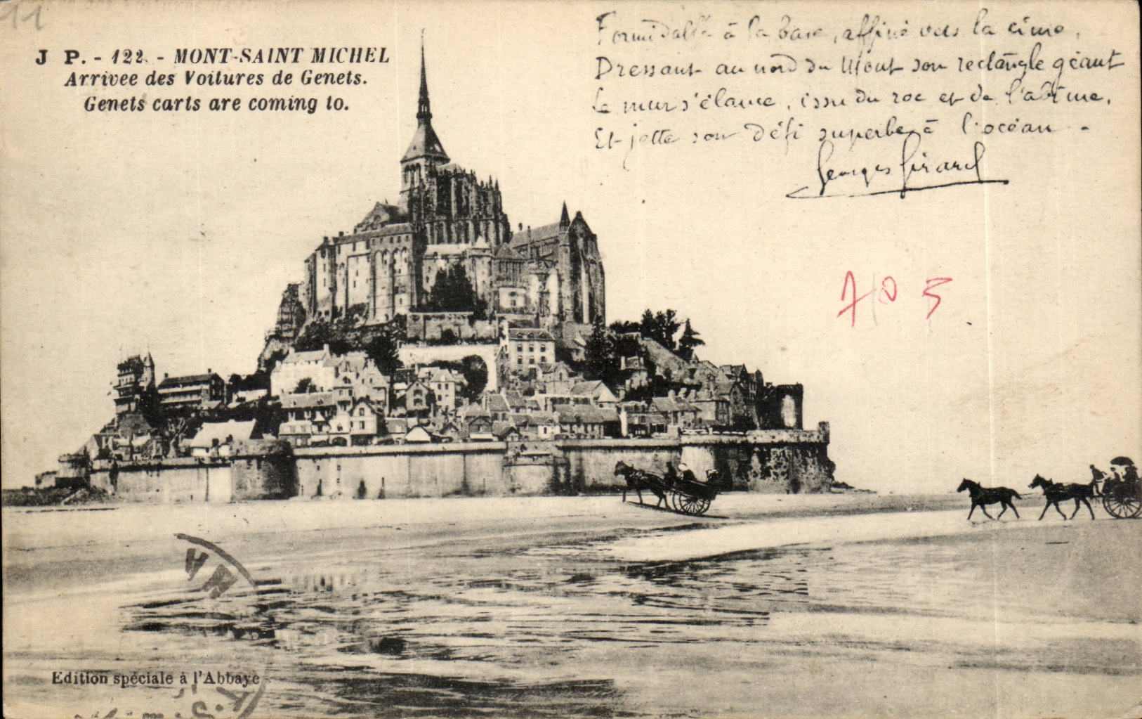 Mont Saint Michel arrived CPA of the cars of Brooms