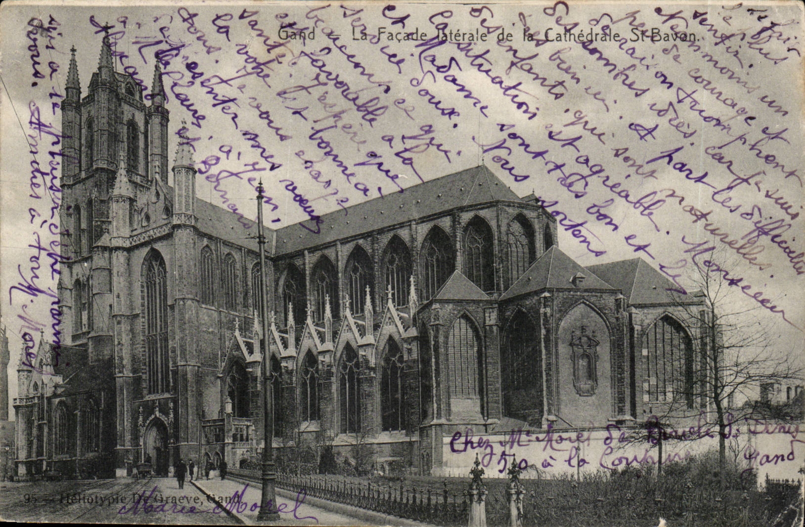 Belgie Belgium Ghent CPA the side wall of the cathedral St Bavon