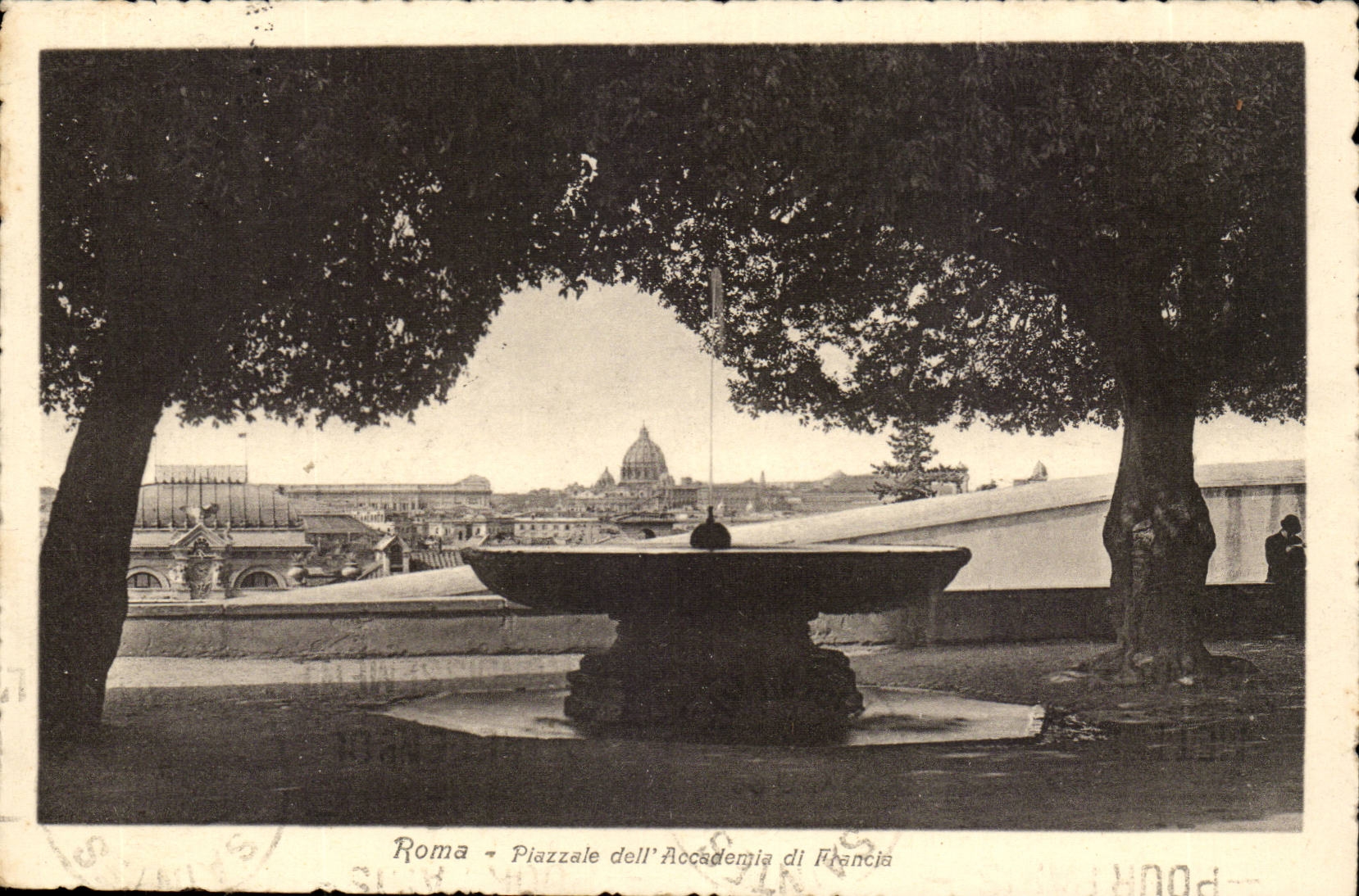 Italy Italia Roma CPA Piazzale LED addademia di Francia