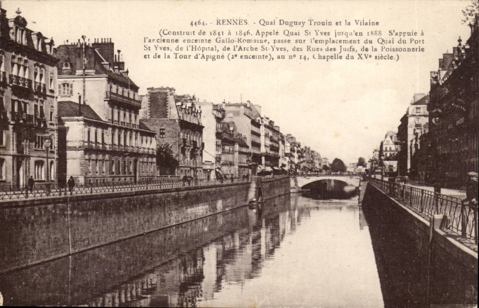 Rennes CPA Quai Duguay Trouin et la Vilaine