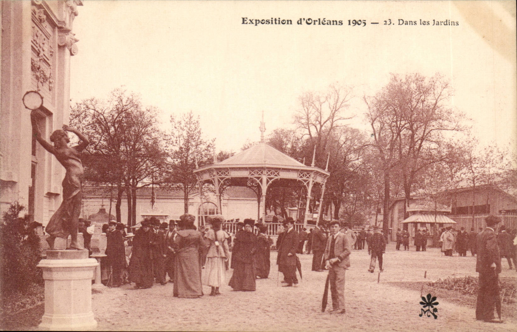 CPA Exposition d'Orleans 1905 dans les jardins