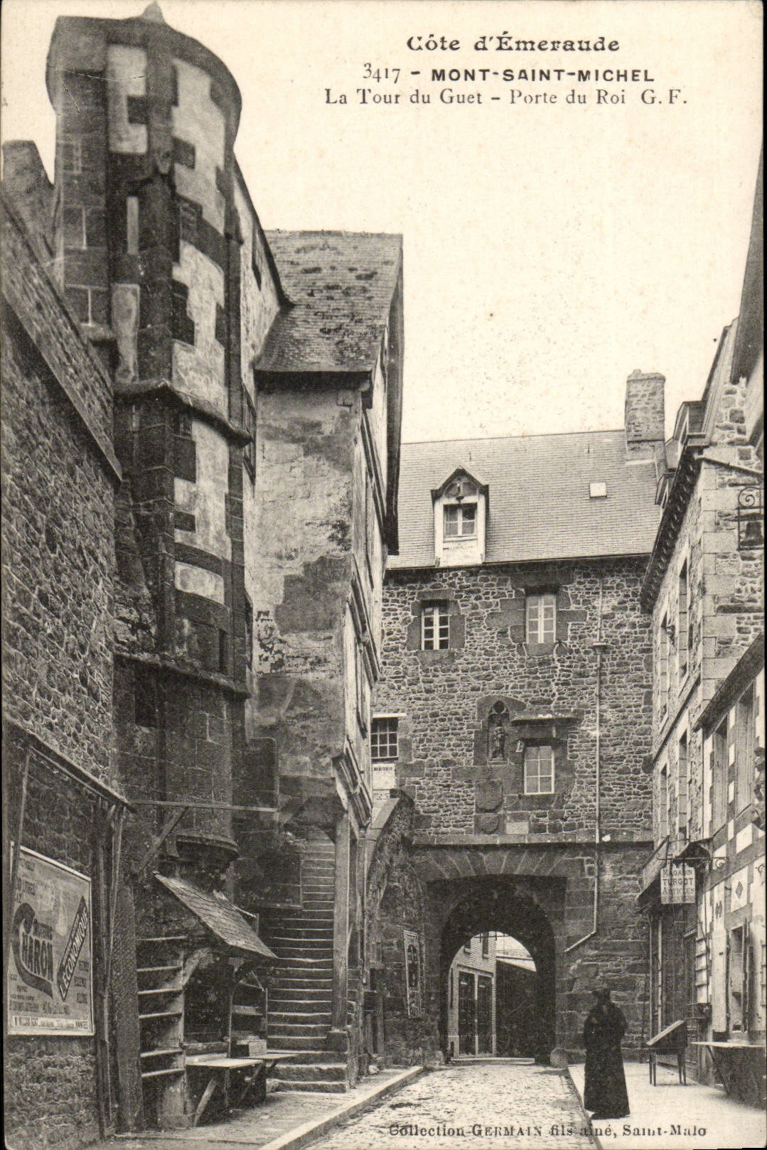 Mont Saint Michel CPA the tower of the guet Gate of the king