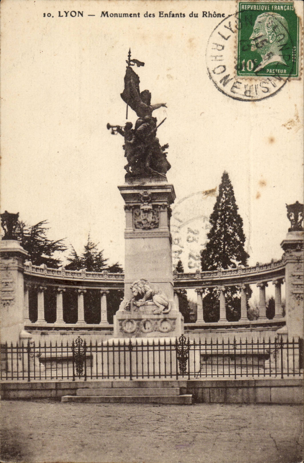 Lyon CPA Monument of the children of the Rhone