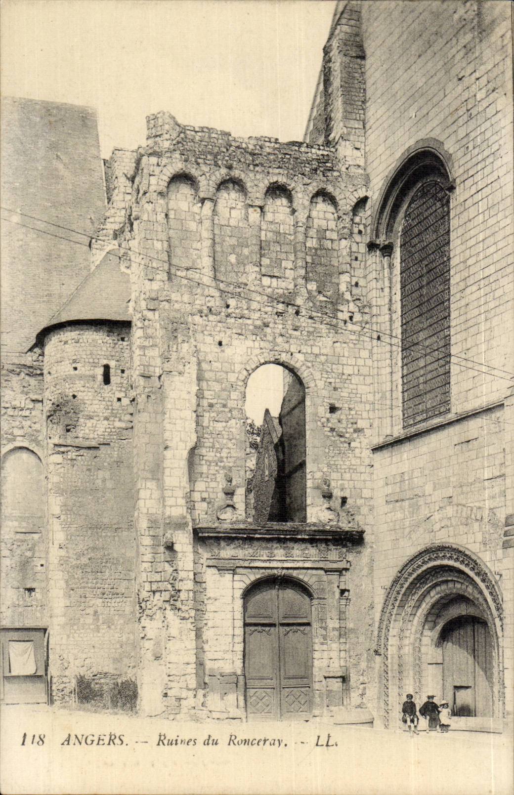 Angers CPA Ruins of Ronceray