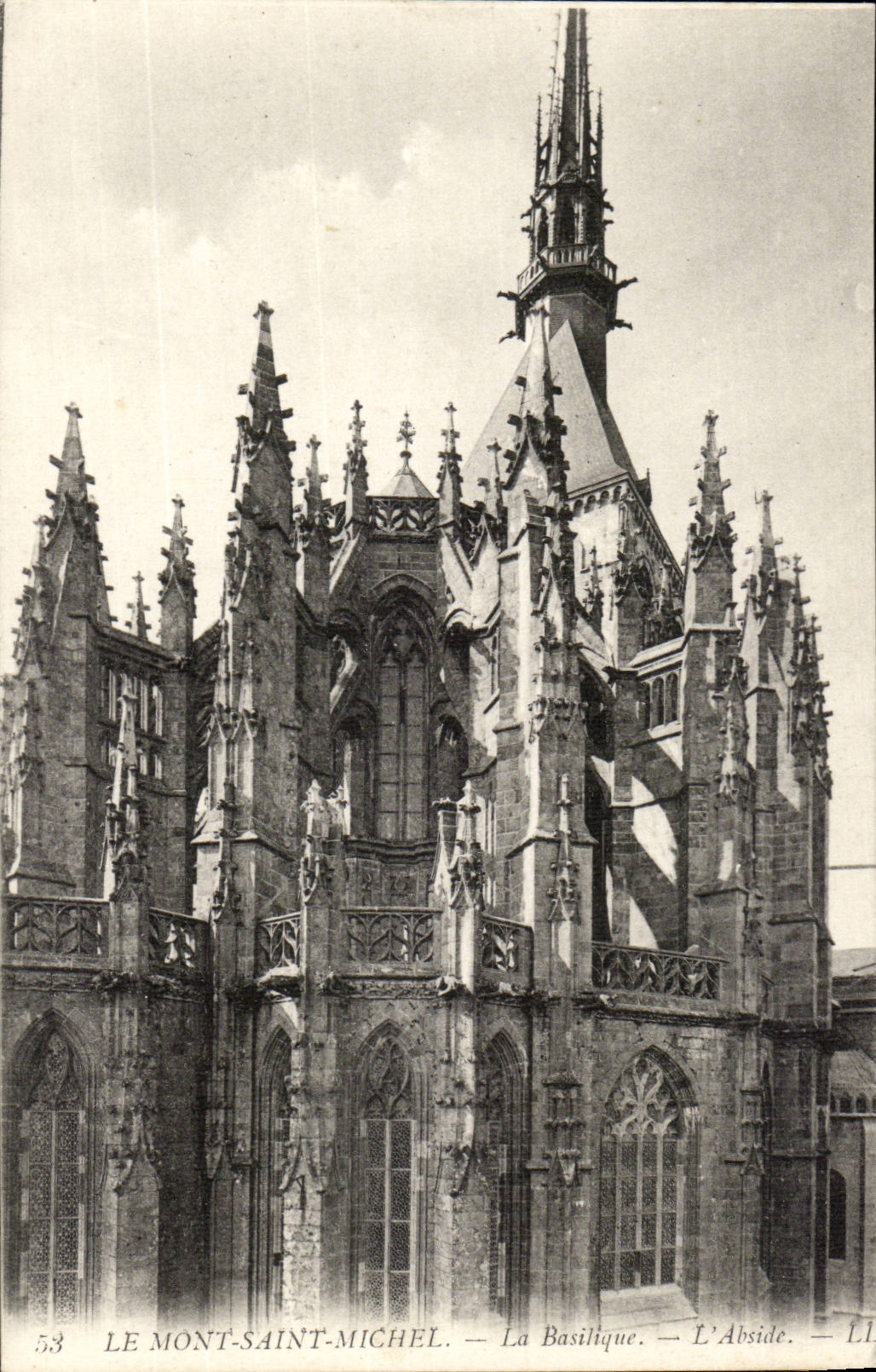 Mont Saint Michel CPA the basilica