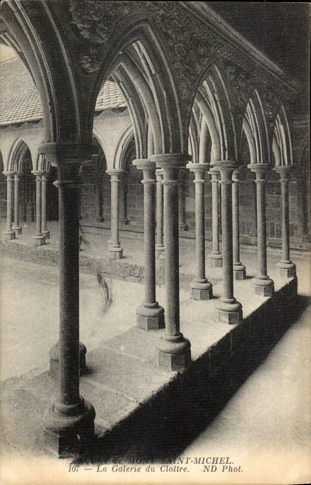 Mont Saint Michel CPA the gallery of the cloister