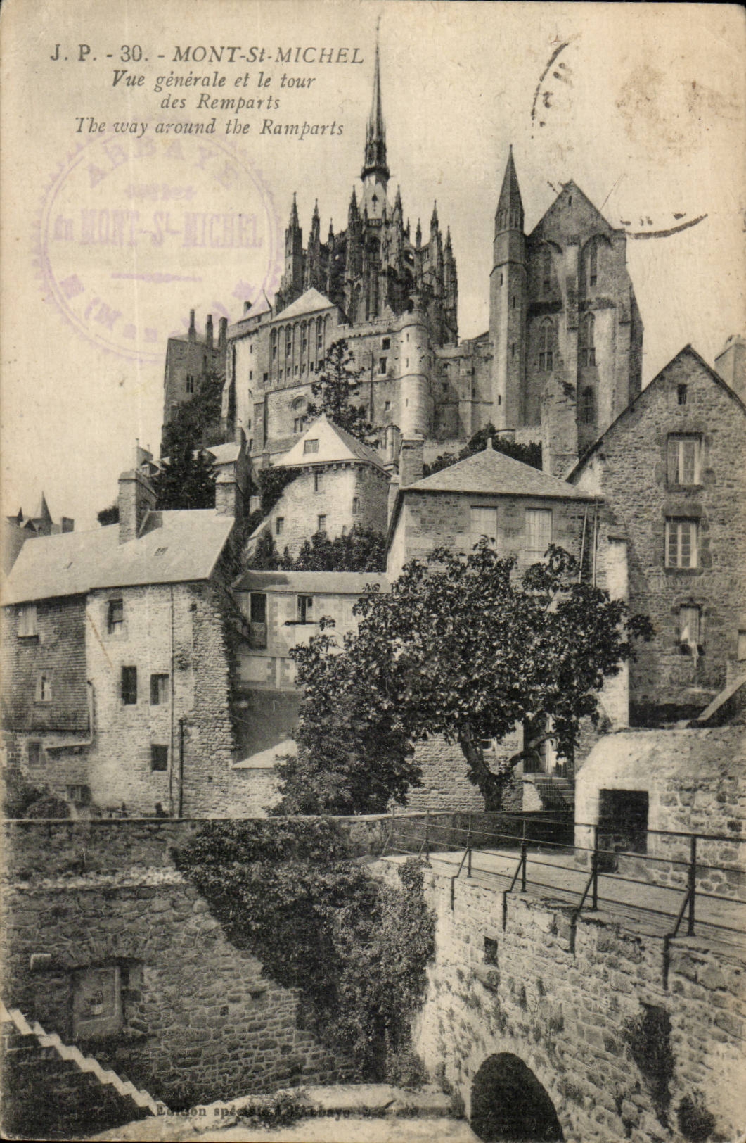 Mont Saint Michel CPA View of the walls