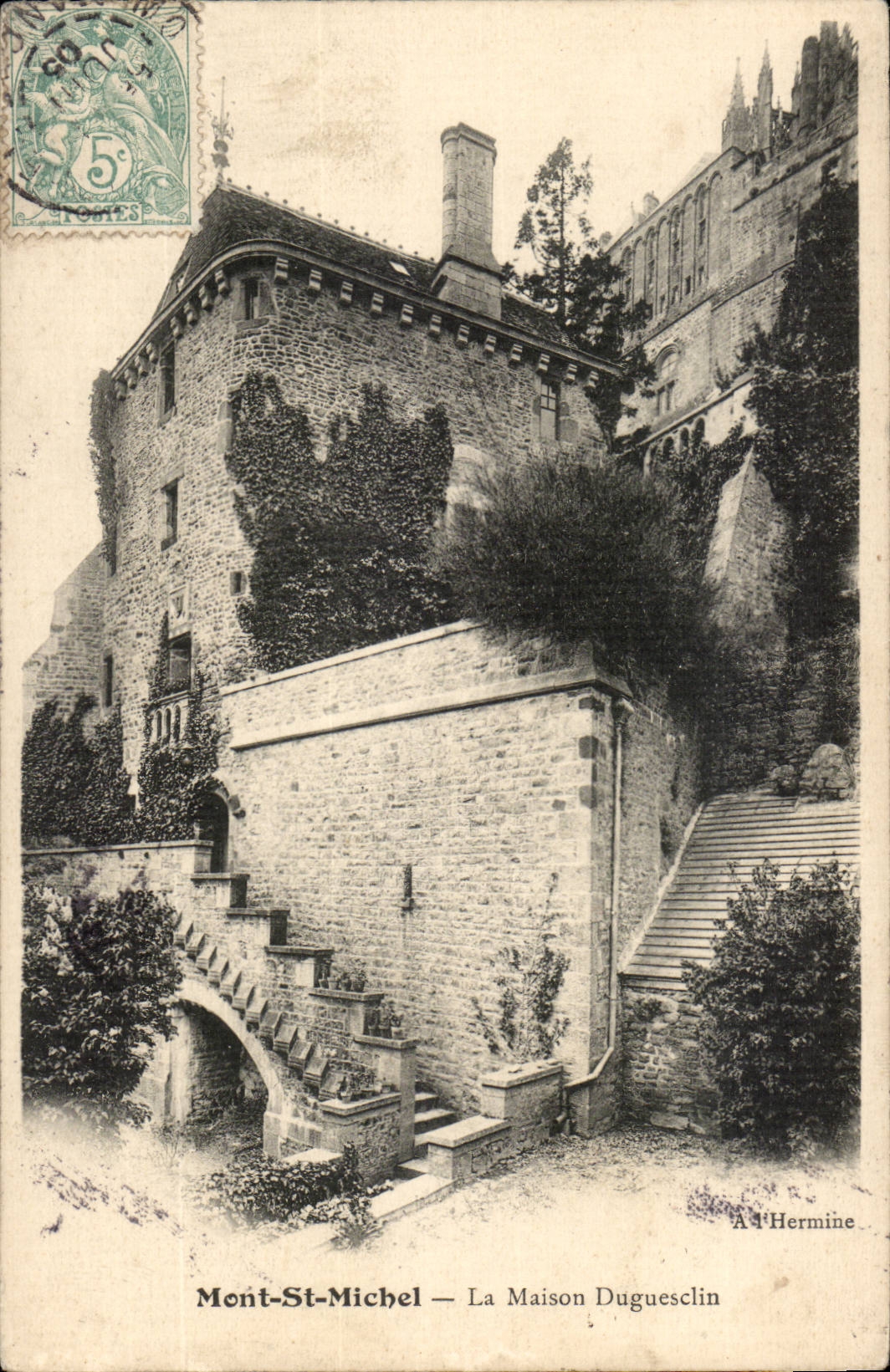 Mont Saint Michel CPA the Duguesclin house