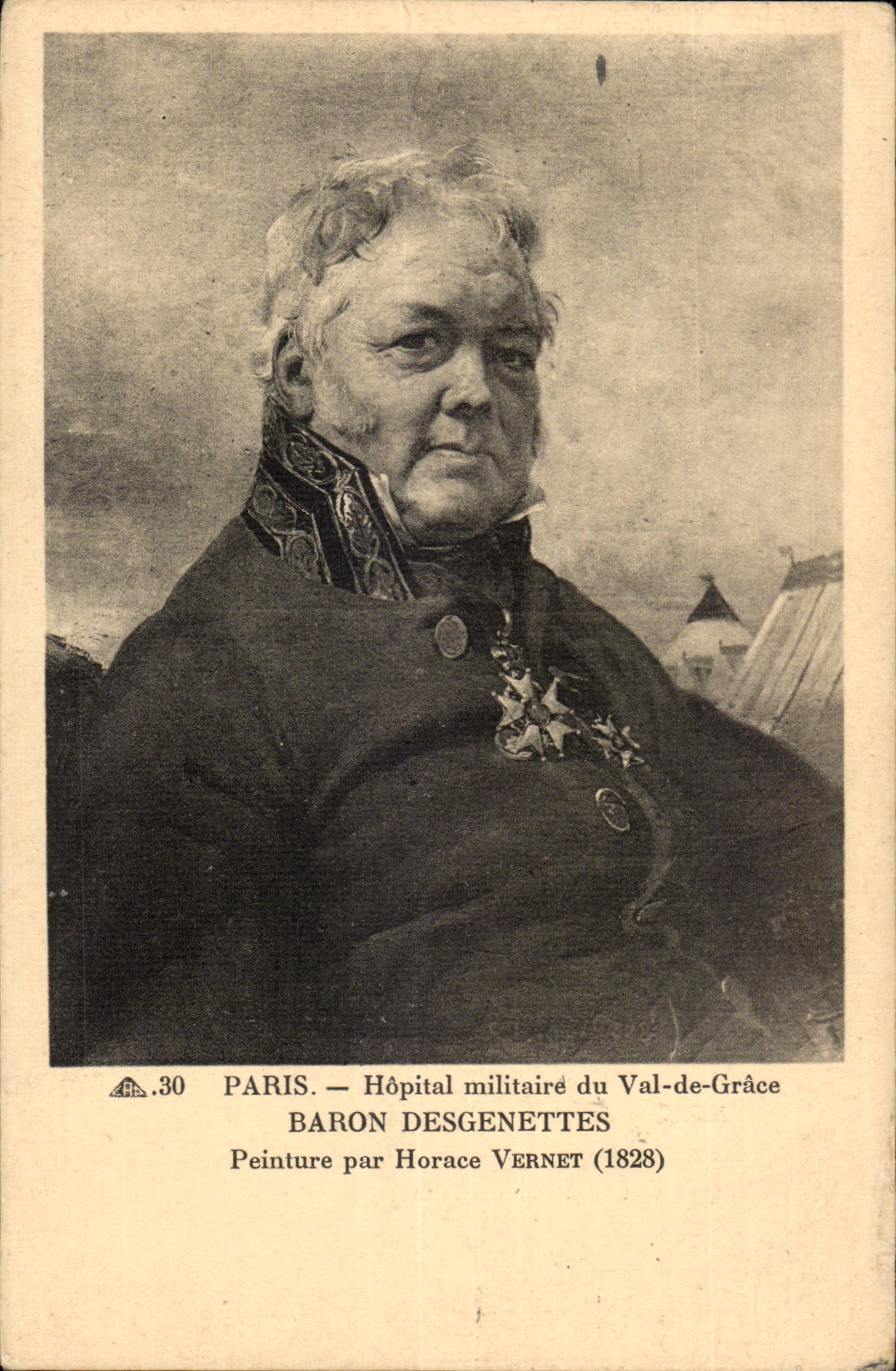 Paris CPA Military hospital of the Val de Grâce Baron Desgenettes painting by Horace Vernet (1828)
